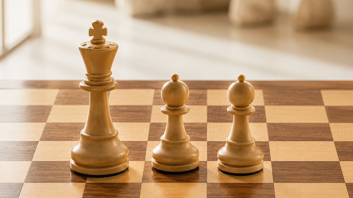 Chess pieces on a board in a luxury club